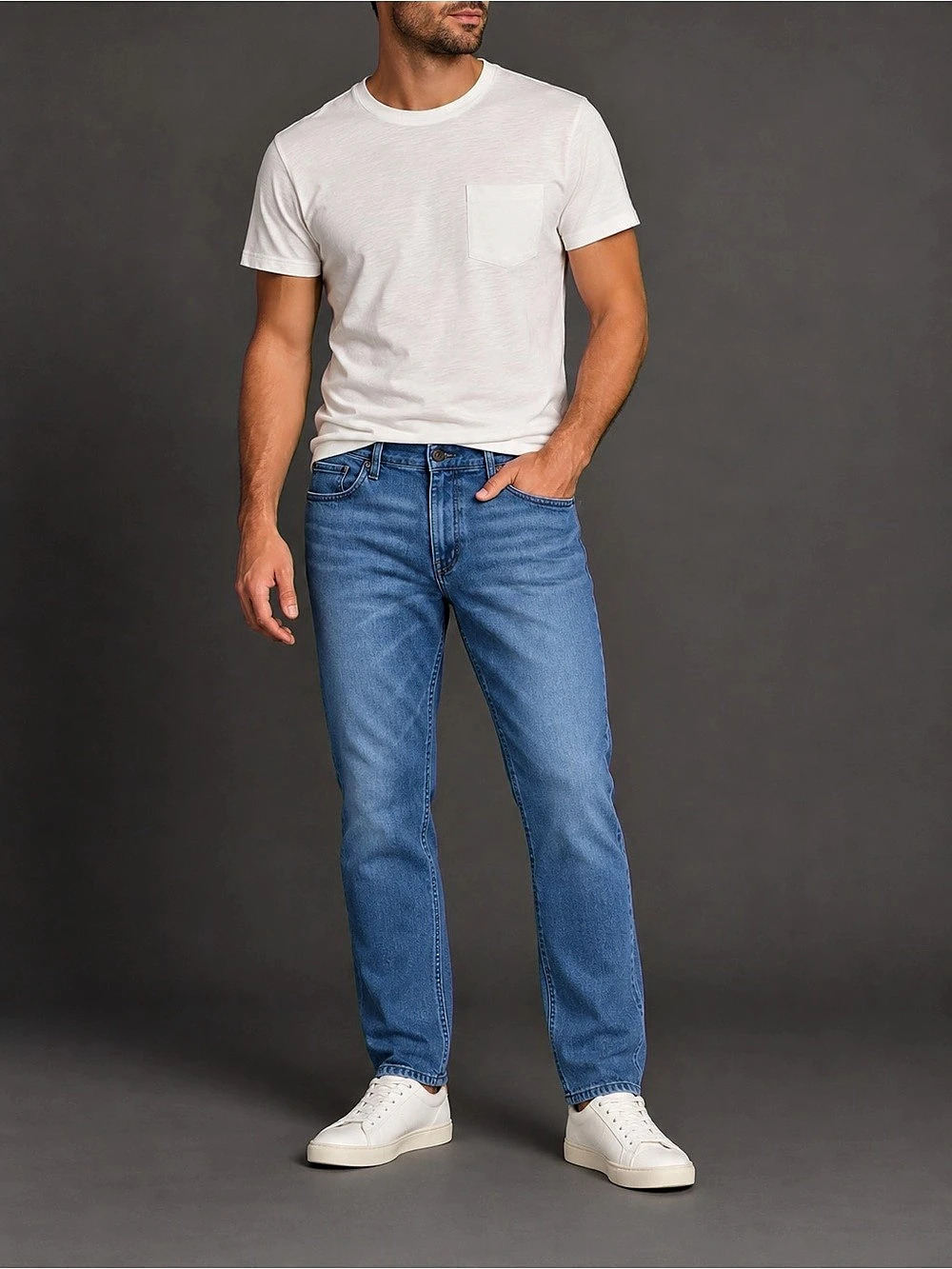 PAIGE Federal Slim Straight Jeans Men’s Size 38 x 28 Blue Stretch Denim